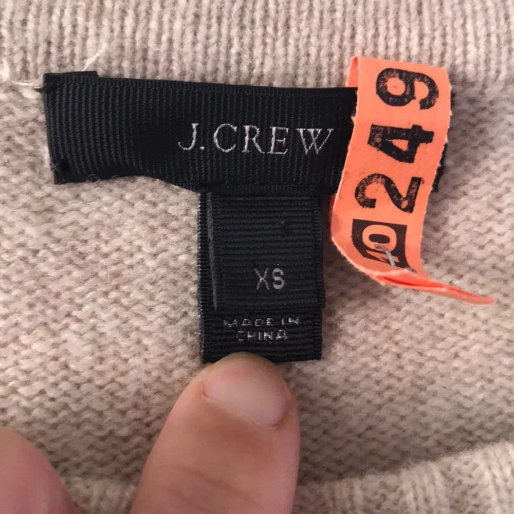 Cream/light brown J. Crew wool sweater